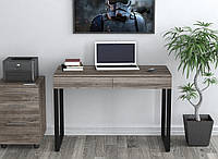 Стол письменный-компьютернй Loft-Design L-1100х550х750 мм cерый дуб-палена черные ножки