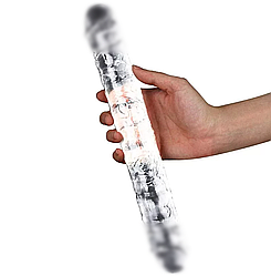Двосторонній фаллоїмітатор 12" Flawless Clear Double Dildo Clear, 30х3,5 см.