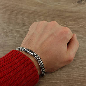 Браслет срібний чоловічий плетіння пітон (венеція) довжина 22,5 см
