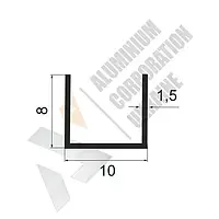 Алюминиевый швелер 10х8х1,5 мм (внутренний размер 7) - без покрытия (27-0020)