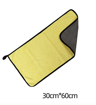 Двостороння мікрофібра для авто 30×60 см / Рушник для миття та полірування авто / Серветка для миття авто