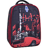 Рюкзаки ортопедические для первоклассника, школьный рюкзак для мальчика 1-3 класса bagland черный авто
