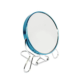Дзеркало косметичне поворотне в металевій оправі діаметр 12 см