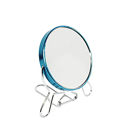Дзеркало косметичне поворотне в металевій оправі діаметр 10 см