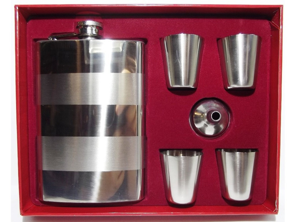 Фляга 240 мл + 4 стопки + лійка