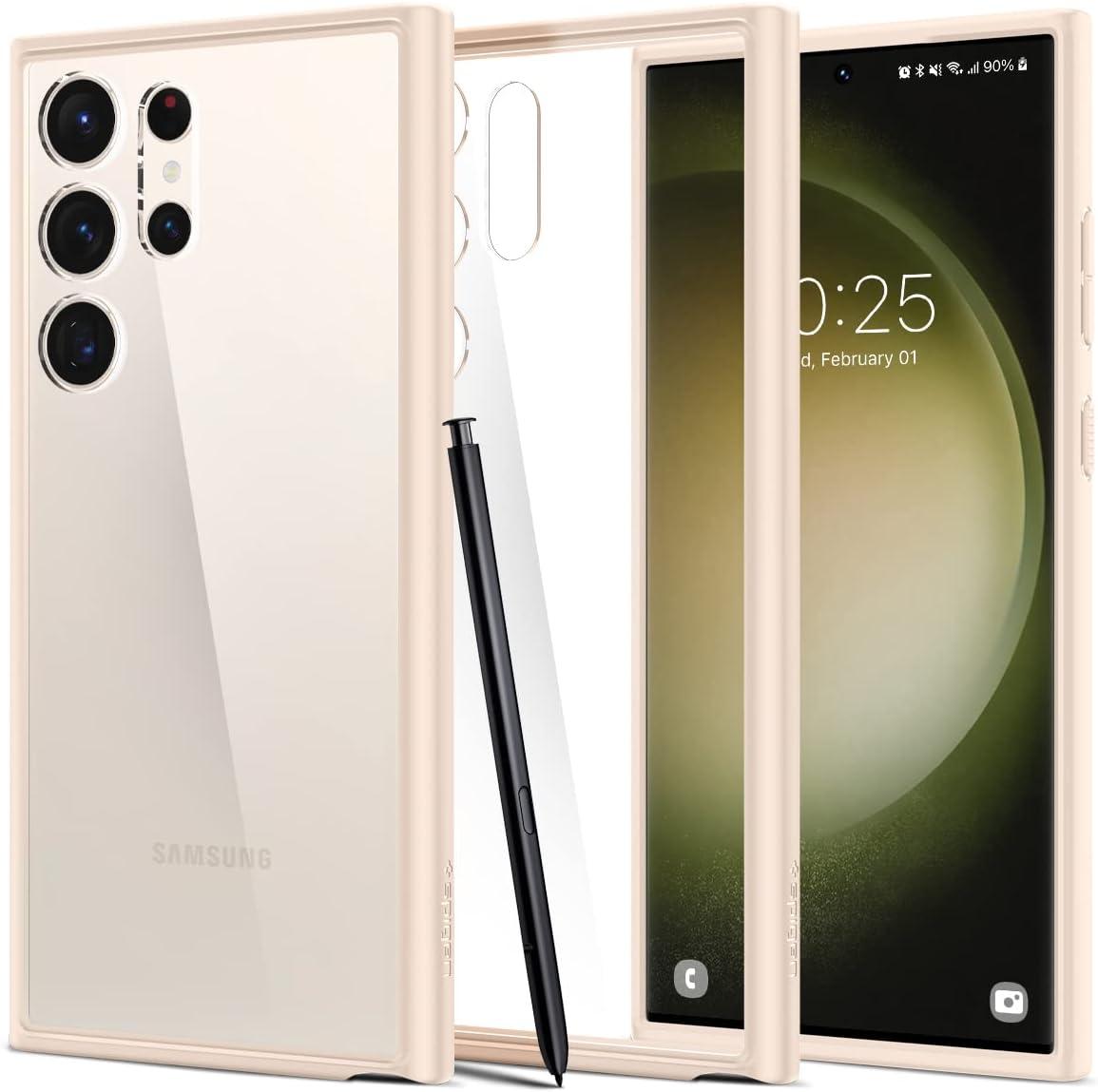 Чохол Spigen для Samsung Galaxy S23 Ultra - Ultra Hybrid, Sand Beige (ACS06078)
