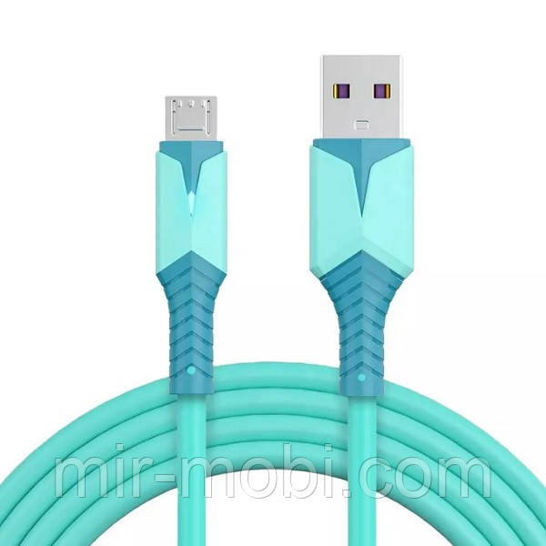 Кабель Konfulon DC37, Micro, 1m, 2.4A, Blue
