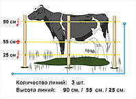 Электропастух Corral NA100, комплект для коров на периметр 500 м (в одну линию)