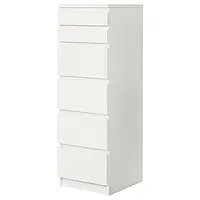 IKEA MALM (704.035.93)MALM Комод с 6 ящиками, белый, зеркальный, 40x123 см