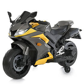 Дитячий мотоцикл на акумуляторі (1 мотор 45W, 12V9AH, музика, світло, MP3, USB) Bambi M 5022EL-2-6 Жовтий