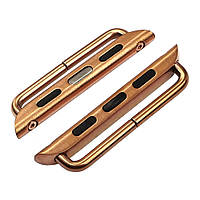 Перехідник на універсальний ремінець для Apple Watch 42/44/45/49 mm на болтах Pink-Gold