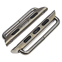 Перехідник на універсальний ремінець для Apple Watch 38/40/41 mm на болтах Gray