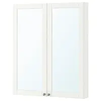 IKEA GODMORGON (003.922.39) Шкаф с зеркалом и парами дверей, Касьон белый