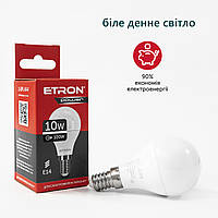 Светодиодная LED лампа ETRON 10W G45 4200K E14 дневной свет