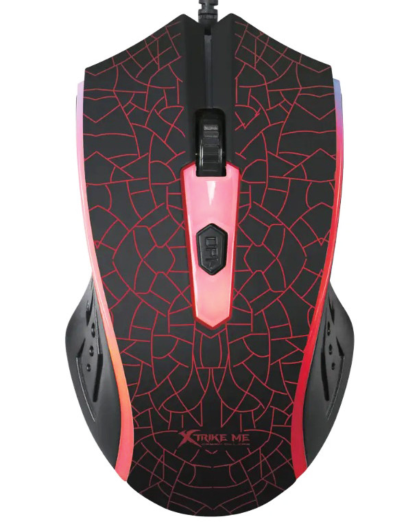 Миша провідна ігрова Xtrike ME Gaming GM-206 для геймерів з підсвічуванням Чорна