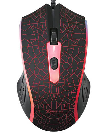 Миша провідна ігрова Xtrike ME Gaming GM-206 для геймерів з підсвічуванням Чорна, фото 1