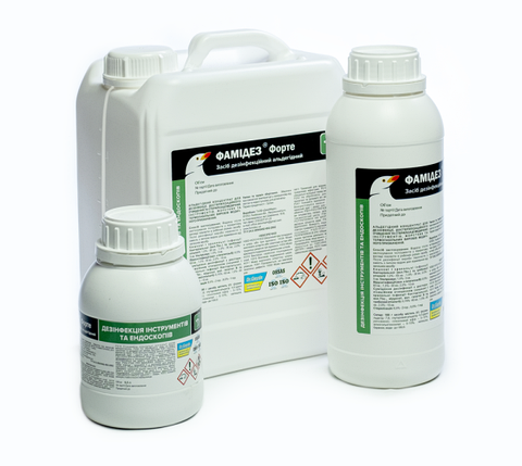 Фамідез Форте, флак. 1л - Дезрозчин для інструментів (альдегіди) (ДезоМарк), фото 2