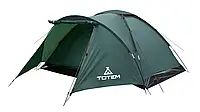 Четырехместные палатки однослойные с тамбуром для кемпинга Totem, 4-х местная туристическая палатка для отдыха