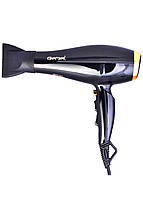 Фен професійний Gemei GM-1765 для сушіння та укладання волосся 2800 W Чорний (GM1765A)