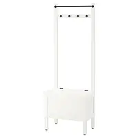 IKEA HEMNES Вешалка для одежды с тумбой, белый (303.966.55)