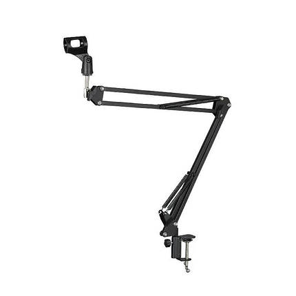 Пантограф-стійка для студійного мікрофона microphone stand professional recording black, фото 1