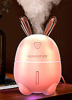 Зволожувач повітря і нічник Xo Humidifiers Rabbit 2в1 з фільтром для води Рожевий (3900/LL)