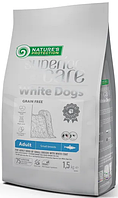 Сухий беззерновий корм для дорослих собак малих порід з білою шерстю Superior Care White Dogs Grain Free with