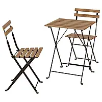 IKEA TÄRNÖ Стол + 2 стула, садовая мебель, черная / светло-коричневая морилка ИКЕА ТЭРНО (698.984.15)TARNO,