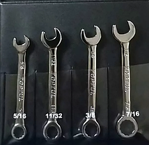 Набір ключів дюймових комбінованих мініатюрних (5/32"-7/16") 10 шт TOPTUL GBBA1001, фото 2