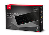 Індукційна плита ERGO IHP- 260, 2 конфорки, склокераміка, 3100 Вт, фото 7