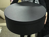 Кругла коробка капелюха низька, діаметр 63 см, висота 25 см