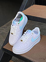 Кеды Nike Air Force 1 Low White/Blue Reflective.