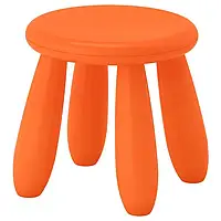 IKEA MAMMUT (503.653.61) Детский стул,табурет оранжевый