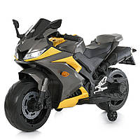 Детский мотоцикл на аккумуляторе (1 мотор 45W, 12V9AH, музыка, свет, MP3, USB) Bambi M 5022EL-2-6 Желтый