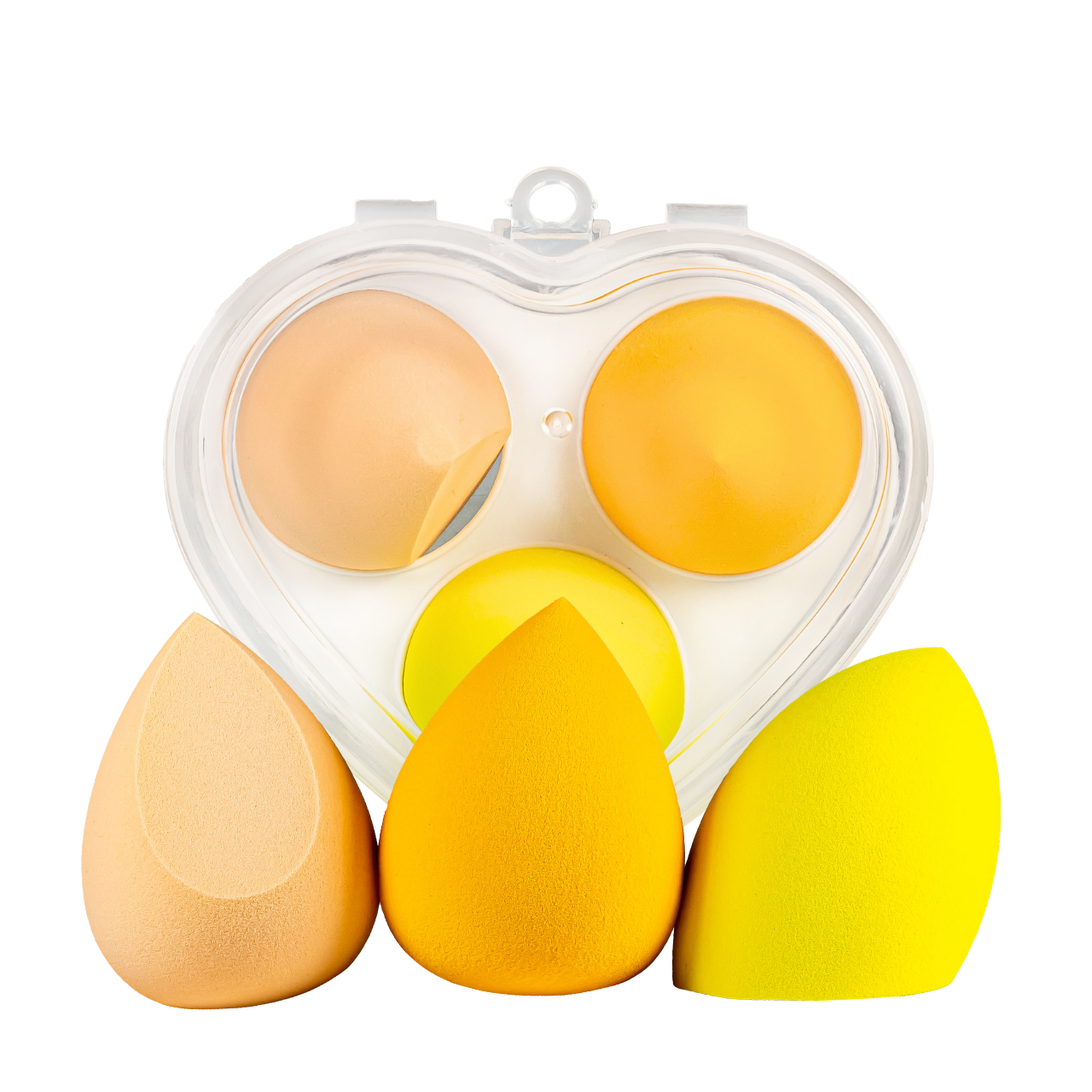 Набір спонжів для макіяжу у футлярі Puffy 3 штуки, фото 1