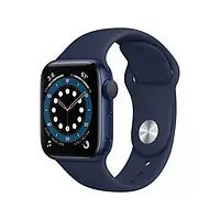 Смарт-часы Apple Watch Series 6 GPS 44mm Blue Aluminum Case with Deep Navy Sport Band (M00J3) (БУ)
