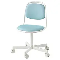 IKEA ORFJALL 604.417.79 604.417.79)(Рабочий стул, белый, Vissle синий / зеленый