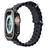 Захисний чохол зі склом Spigen Tough Armor Black для Apple Watch Ultra 49mm (ACS05457), фото 2