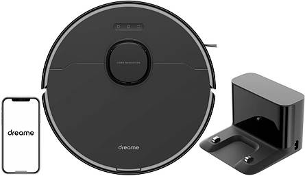 Робот-пилосос із вологим прибиранням Dreame Bot D10S Pro Black, фото 1
