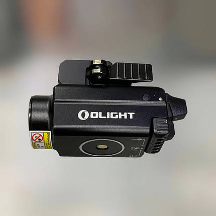 Ліхтар на зброю з ЛЦУ Olight Baldr S, Чорний, Picatinny/Glock, лазерний цілевказівник, тактичний ліхтар, фото 1