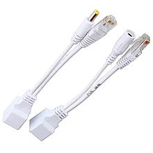 POE інжектор пасивний (пара) 802.3at (30Вт) з портами Ethernet 10/100Mbps, white, OEM