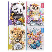 От 4 шт. Блокнот 10,5*14,8см "Мандарин" 48 аркушів, інтегр. обкл., чистий лист 227344/БК017/1-4 купить оптом