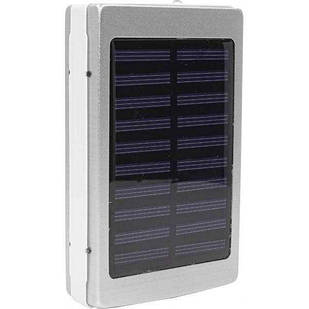 Power bank metal+led solar 9000mah срібло