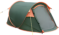 Туристические палатки и тенты Totem POP UP 2 ver.2, зелёная, Палатка туризм, Туристическая палатка для двоих