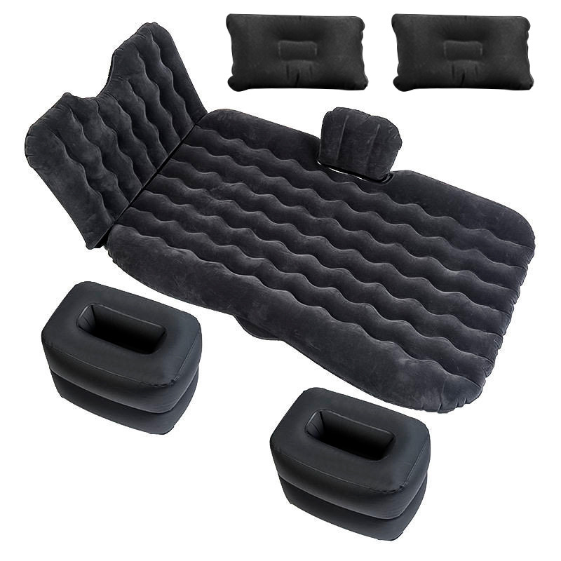 Надувний автомобільний матрац Lesko SD-7N Black на заднє сидіння з підголівником 130*80 см шт., фото 1