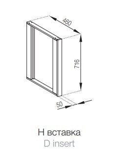 Нижня вставка 5 см Пілястра Мілана МДФ фарбований