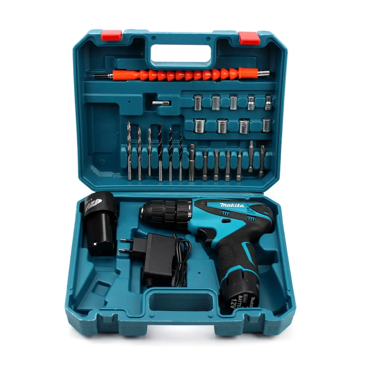 Шуруповерт Makita DF330DWE 12V 2Ah з набором інструментів | Акумуляторний шуруповерт | Дриль-шуруповерт