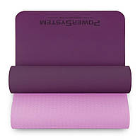 Коврик для йоги и фитнеса TPE Yoga Mat Premium Power System 4060PI-0, Purple (183х61х0.6), Land of Toys