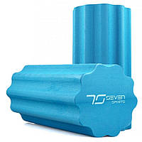 Массажный ролик YOGA Roller 7SPORTS RO3-45 BLUE, профилированный, EVA 45*15см, Land of Toys