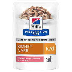 Вологий корм для котів Hill`s PRESCRIPTION DIET K/D для підтримка функції нирок з лососем 85 г